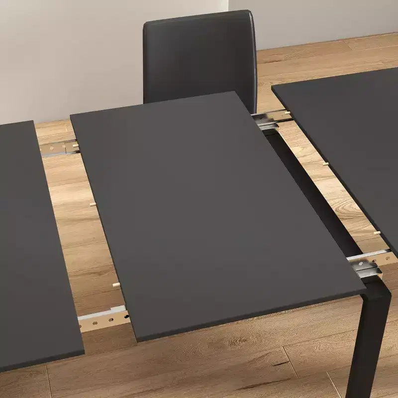 Table de salle à manger extensible TUYOHW pour 6-8 personnes avec rangement, console en bois avec prise, table extensible peu encombrante pour salon, fête