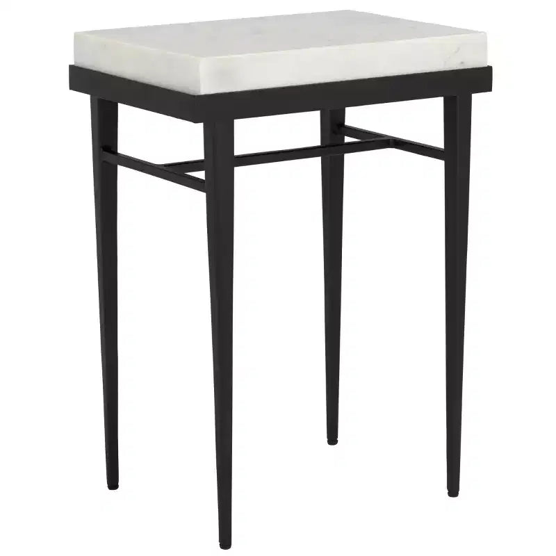 Table d'appoint Eldin en marbre - ACC3746 - Crème/Noir - Safavieh