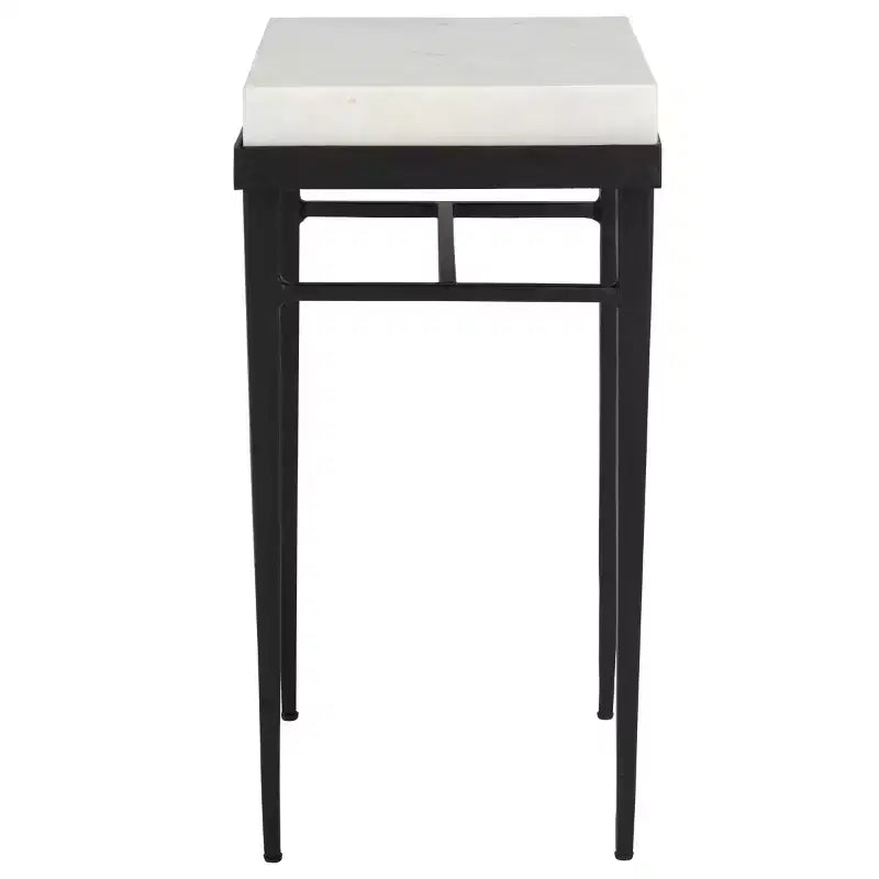 Table d'appoint Eldin en marbre - ACC3746 - Crème/Noir - Safavieh