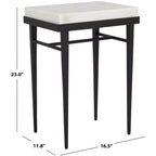 Table d'appoint Eldin en marbre - ACC3746 - Crème/Noir - Safavieh