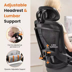 Chaise de bureau ergonomique à dossier haut TUYOHW avec support lombaire réglable, chaise de jeu avec accoudoirs relevables, chaise d'ordinateur en maille pour la maison, le bureau