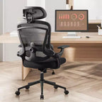Chaise de bureau ergonomique à dossier haut TUYOHW avec support lombaire réglable, chaise de jeu avec accoudoirs relevables, chaise d'ordinateur en maille pour la maison, le bureau