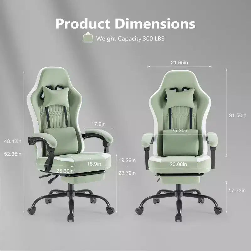 Chaise de bureau ergonomique TUYOHW avec accoudoirs rembourrés, chaise de jeu avec support lombaire, chaise roulante pivotante avec roulettes pour la maison, le bureau