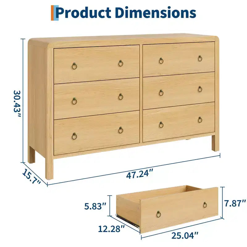 Commode à 6 ou 7 tiroirs pour chambre à coucher, chiffonnier, organisateur de rangement pour chambre, salon, couloir et bureau