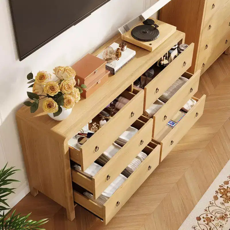 Commode à 6 ou 7 tiroirs pour chambre à coucher, chiffonnier, organisateur de rangement pour chambre, salon, couloir et bureau