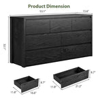 Commode à 7 tiroirs pour chambre à coucher, Grande commode moderne, Grande commode en bois de rangement pour salon, couloir, entrée