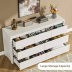 Commode à 7 tiroirs pour chambre à coucher, Grande commode moderne, Grande commode en bois de rangement pour salon, couloir, entrée