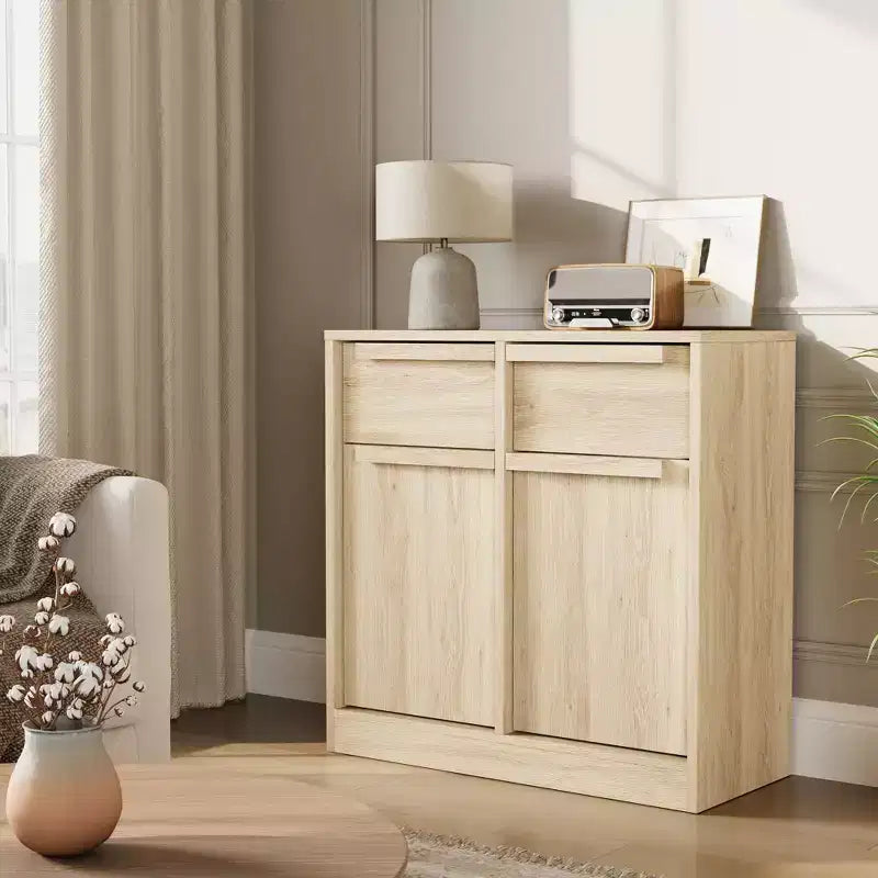Buffet de cuisine avec 4 tiroirs, grand meuble à café de 158,5 cm avec rangement, buffet de rangement moderne pour cuisine, salle à manger, salon