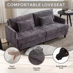Canapé moderne TUYOHW de 175 cm en tissu bouclette, canapé 2 places avec coussins d'assise amovibles pour salon, appartement, chambre à coucher