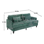 Canapé moderne TUYOHW de 175 cm en tissu bouclette, canapé 2 places avec coussins d'assise amovibles pour salon, appartement, chambre à coucher