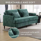 Canapé moderne TUYOHW de 175 cm en tissu bouclette, canapé 2 places avec coussins d'assise amovibles pour salon, appartement, chambre à coucher