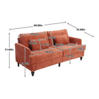 Canapé moderne TUYOHW de 175 cm en tissu bouclette, canapé 2 places avec coussins d'assise amovibles pour salon, appartement, chambre à coucher