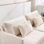 Canapé moderne TUYOHW de 175 cm en tissu bouclette, canapé 2 places avec coussins d'assise amovibles pour salon, appartement, chambre à coucher