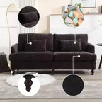 Canapé moderne TUYOHW de 175 cm en tissu bouclette, canapé 2 places avec coussins d'assise amovibles pour salon, appartement, chambre à coucher