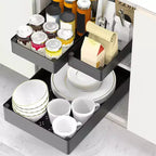 Tiroirs coulissants pour armoires, tiroirs extractibles, panier de rangement organisateur sous évier pour l'organisation des placards de cuisine et de bureau à domicile.