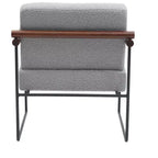 TUYOHW Fauteuil d'appoint moderne avec revêtement en tissu bouclé, fauteuil confortable avec accoudoirs en bois courbés, fauteuils individuels confortables minimalistes pour salon, chambre à coucher