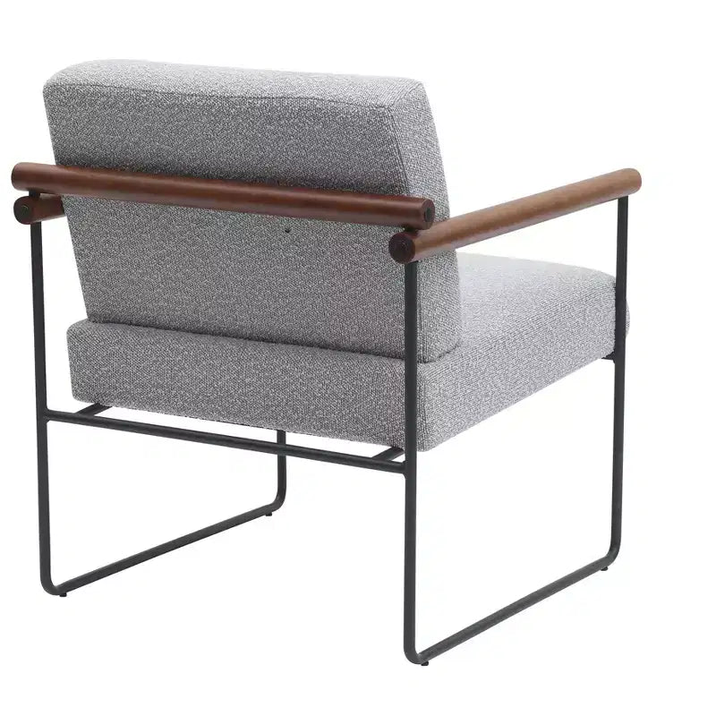 TUYOHW Fauteuil d'appoint moderne avec revêtement en tissu bouclé, fauteuil confortable avec accoudoirs en bois courbés, fauteuils individuels confortables minimalistes pour salon, chambre à coucher