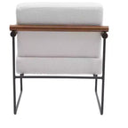 TUYOHW Fauteuil d'appoint moderne avec revêtement en tissu bouclé, fauteuil confortable avec accoudoirs en bois courbés, fauteuils individuels confortables minimalistes pour salon, chambre à coucher