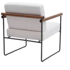 TUYOHW Fauteuil d'appoint moderne avec revêtement en tissu bouclé, fauteuil confortable avec accoudoirs en bois courbés, fauteuils individuels confortables minimalistes pour salon, chambre à coucher