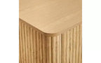 JVNOXK Buffet 80 cm avec espace de rangement Étagères réglables et design à vagues incurvées Convient aux chambres à coucher et aux salons Finition chêne