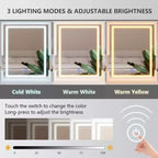 BALHAM TRADE – Coiffeuse avec miroir et ensemble avec armoires et tiroirs RGB 3 modes d'éclairage LED