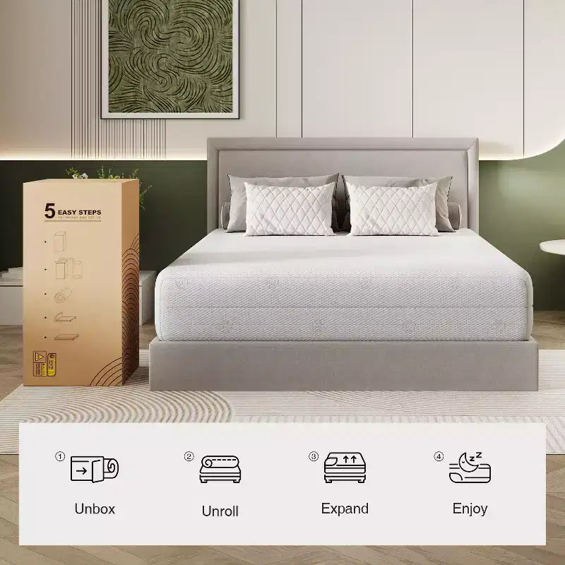Matelas en mousse à mémoire de forme au gel pour des nuits fraîches et un soulagement de la pression, certifié CertiPUR-US