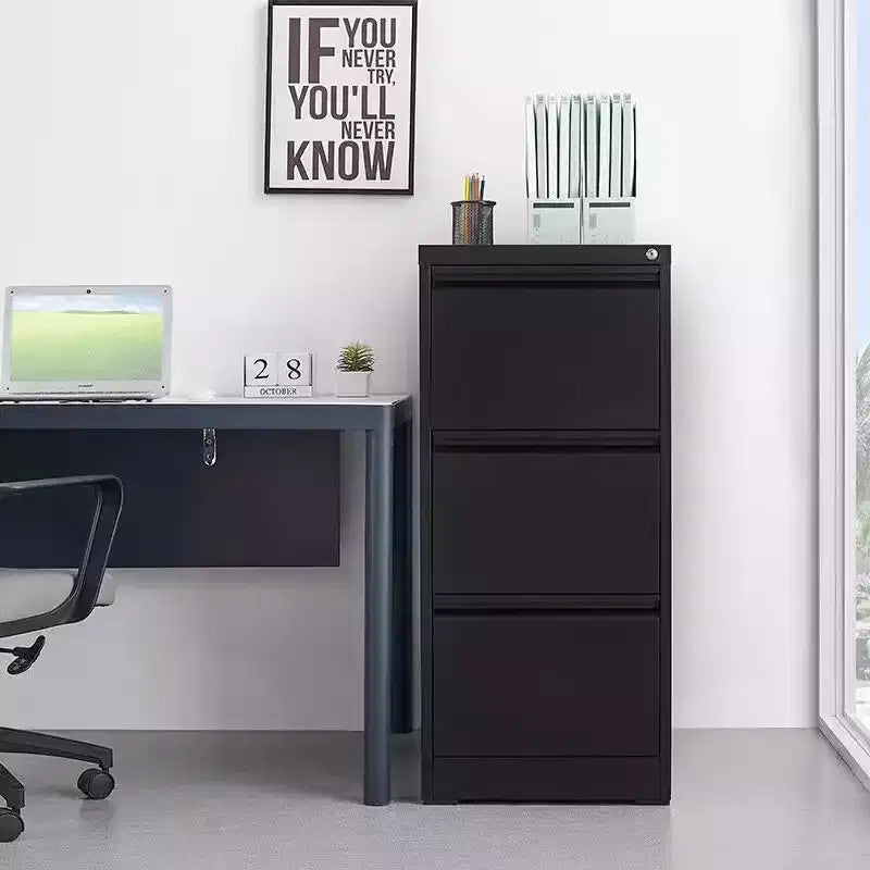 GDFStudio Miao Modern Steel Vertical File Cabinet with Lock