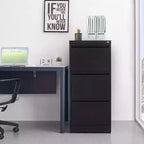 GDFStudio Miao Modern Steel Vertical File Cabinet with Lock