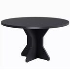 Table à manger ronde pour 4-6 personnes - Table de cuisine circulaire de 120 cm avec base sur pied solide, meubles de salle à manger pour petits espaces dans le salon