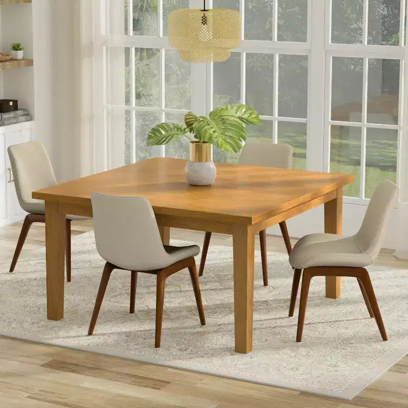 Table à manger carrée contemporaine Colburn 54 x 54 pouces