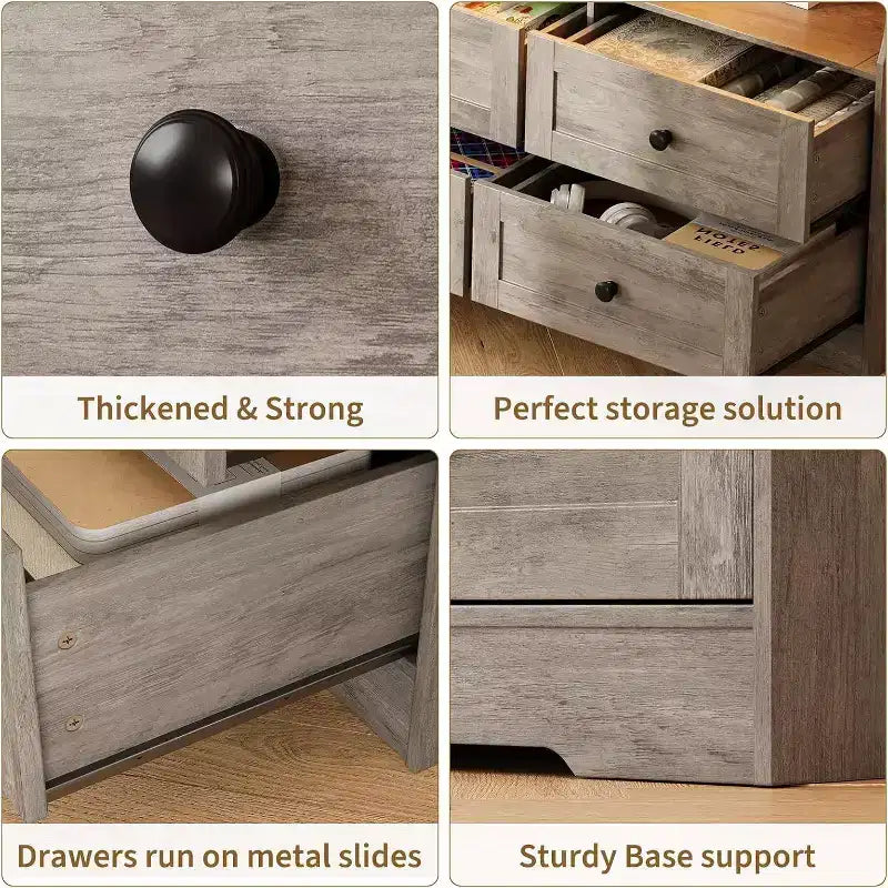 Commode 6 tiroirs de 160 cm avec lumières RGB et prise de courant, commode en bois avec étagères ouvertes, pour salon, chambre, entrée