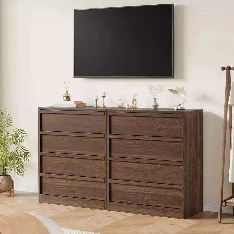 Table de chevet à 4 tiroirs, grande commode de rangement pour chambre, chambre d'enfant, salon et entrée
