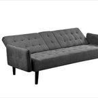 Canapé-lit Whisen 72, dossier pliant convertible en lit double avec porte-gobelet et tablette escamotable