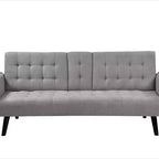 Canapé-lit Whisen 72, dossier pliant convertible en lit double avec porte-gobelet et tablette escamotable