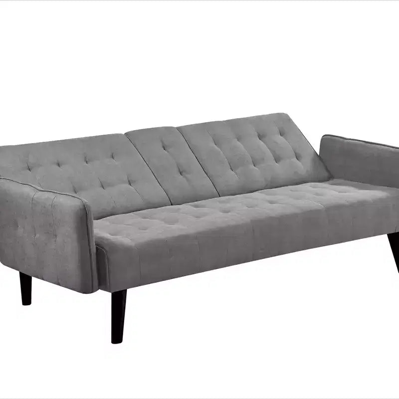 Canapé-lit Whisen 72, dossier pliant convertible en lit double avec porte-gobelet et tablette escamotable