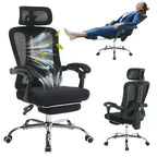 Acekool Fauteuil inclinable ergonomique en maille avec repose-pieds, réglage lombaire et appui-tête, pour bureau à domicile et salle de jeux