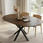 Table d'appoint moderne avec tiroir - Table de chevet pour chambre et salon, MDF aspect bois rustique et plateau en verre trempé, table d'appoint de style industriel