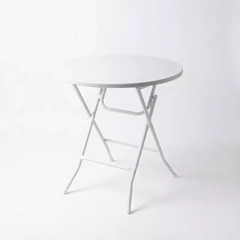 Table de cocktail, Table pliante ronde de bistro haute en plastique, Table de salle à manger portable à hauteur de bar, Table de fête pour mariage, pique-nique, repas, camping