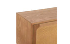 JVNOXK Table de chevet à rangement dissimulé pivotant de 22 pouces, table d'appoint à pieds en rotin de style moderne du milieu du siècle, convient aux chambres à coucher, finition naturelle