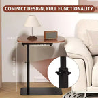 Table pour ordinateur portable pliante et réglable, table de lit avec base métallique, table d'appoint réglable en hauteur pour canapé, chevet ou petits espaces