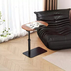 Table pour ordinateur portable pliante et réglable, table de lit avec base métallique, table d'appoint réglable en hauteur pour canapé, chevet ou petits espaces