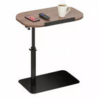 Table pour ordinateur portable pliante et réglable, table de lit avec base métallique, table d'appoint réglable en hauteur pour canapé, chevet ou petits espaces