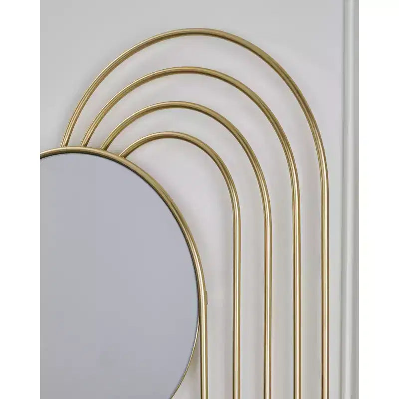 Miroir mural d'appoint contemporain Warrenley Signature Design by Ashley avec cadre doré