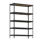 1 PC Iron Boltless Storage Shelf, 5-Tier, Black, 12204541850mm, 350KG Per Shelf Capacity