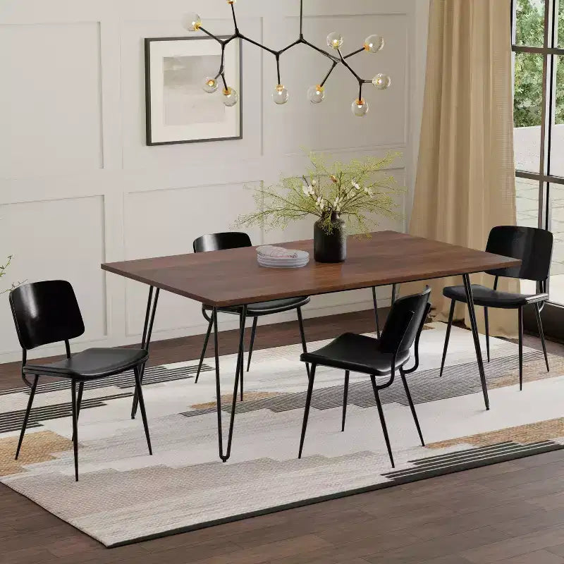 Table à manger rectangulaire industrielle Moreno 66 x 40 pouces