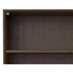 Bibliothèque industrielle ouverte Devlin en bois massif et métal de 168 x 76 cm, rectangulaire, style Mid-Century, brun noyer