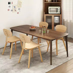 Costway Lot de 2 chaises de salle à manger modernes avec assise large et dossier incurvé et pieds réglables