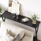 Console étroite de 104,9 cm avec étagères ouvertes à 2 niveaux, table de canapé style ferme pour entrée, couloir ou salon