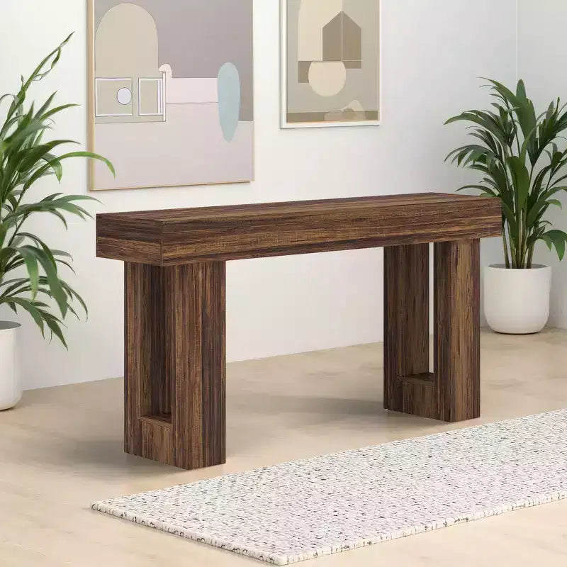Meuble TV MAYEERTY avec 2 tiroirs en tissu et prise intégrée, console multimédia pour salon et chambre