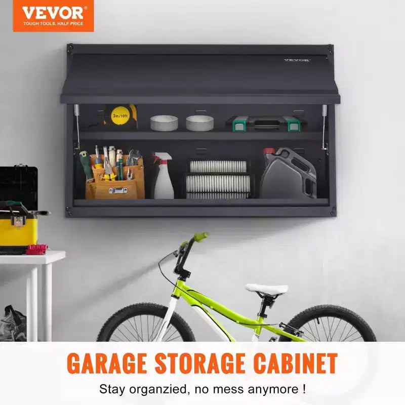 VIYET 20 Armoire de rangement murale en métal - Acier thermolaqué, étagère réglable, serrure à pression, 54 kg par étagère